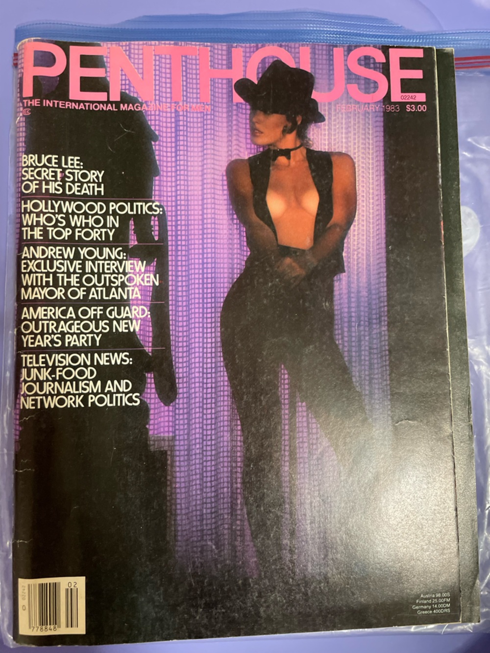 Penthouse magazine from 1983. Featuring secret story of Bruce Lee’s death.